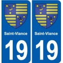 19 Seilhac blason ville autocollant plaque sticker