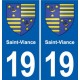 19 Seilhac blason ville autocollant plaque sticker