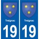 19 Seilhac blason ville autocollant plaque sticker