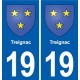 19 Seilhac blason ville autocollant plaque sticker