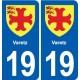19 Seilhac blason ville autocollant plaque sticker