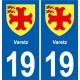 19 Seilhac blason ville autocollant plaque sticker