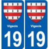 19 Seilhac blason ville autocollant plaque sticker
