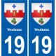 19 Seilhac blason ville autocollant plaque sticker