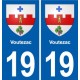 19 Seilhac blason ville autocollant plaque sticker