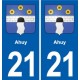 21 Selongey blason autocollant plaque stickers ville
