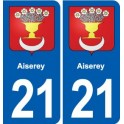 21 Genlis blason autocollant plaque stickers ville