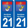 21 Selongey blason autocollant plaque stickers ville