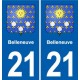 21 Seurre blason autocollant plaque stickers ville