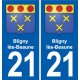 21 Seurre blason autocollant plaque stickers ville
