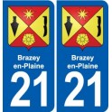 21 Genlis blason autocollant plaque stickers ville