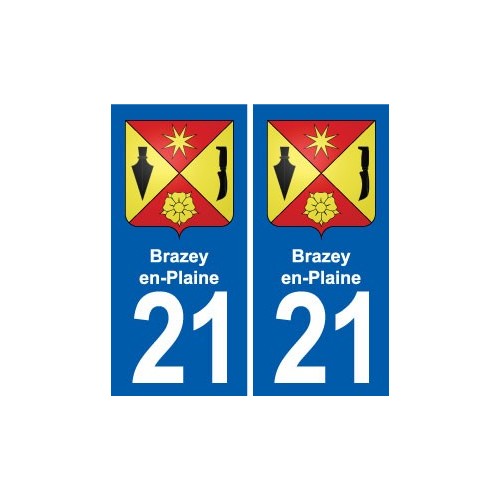21 Genlis blason autocollant plaque stickers ville