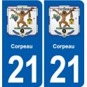 21 Genlis blason autocollant plaque stickers ville