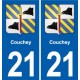 21 Selongey blason autocollant plaque stickers ville