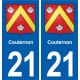 21 Selongey blason autocollant plaque stickers ville