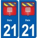 21 Selongey blason autocollant plaque stickers ville