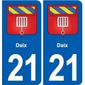 21 Selongey blason autocollant plaque stickers ville