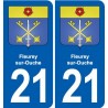 21 Selongey blason autocollant plaque stickers ville