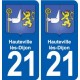21 Selongey blason autocollant plaque stickers ville