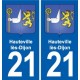21 Selongey blason autocollant plaque stickers ville