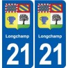 21 Selongey blason autocollant plaque stickers ville