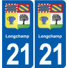 21 Selongey blason autocollant plaque stickers ville