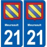 21 Selongey blason autocollant plaque stickers ville