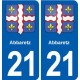 21 Selongey blason autocollant plaque stickers ville