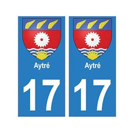 17 Aytré ville autocollant plaque