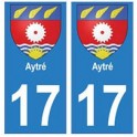 17 Aytré ville autocollant plaque