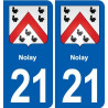 21 Selongey blason autocollant plaque stickers ville
