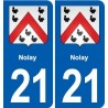 21 Selongey blason autocollant plaque stickers ville