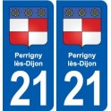 21 Genlis blason autocollant plaque stickers ville
