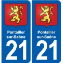 21 Pontailler-sur-Saône blason autocollant plaque stickers ville