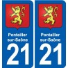 21 Genlis blason autocollant plaque stickers ville