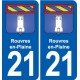 21 Genlis blason autocollant plaque stickers ville