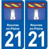 21 Genlis blason autocollant plaque stickers ville