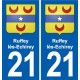 21 Genlis blason autocollant plaque stickers ville