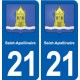 21 Selongey blason autocollant plaque stickers ville