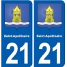 21 Selongey blason autocollant plaque stickers ville