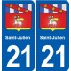 21 Selongey blason autocollant plaque stickers ville