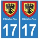 17 Châtelaillon-Plage ville autocollant plaque