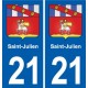 21 Selongey blason autocollant plaque stickers ville