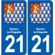 21 Seurre blason autocollant plaque stickers ville