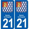 21 Seurre blason autocollant plaque stickers ville