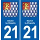21 Seurre blason autocollant plaque stickers ville
