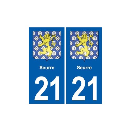 21 Seurre blason autocollant plaque stickers ville