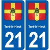 21 Seurre blason autocollant plaque stickers ville