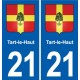 21 Seurre blason autocollant plaque stickers ville
