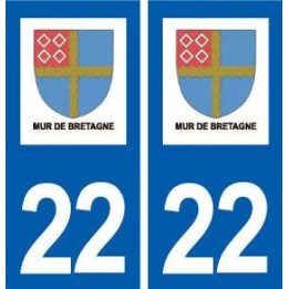22 Yffiniac logo ville autocollant plaque sticker